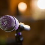 Close-up of microphone