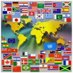 Flags and Map of the World