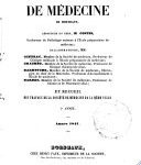 Journal de médecine de Bordeaux