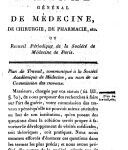 Journal général de médecine, de chirurgie et de pharmacie françaises et étrangères, ou, Recueil périodique de la Société de médecine de Paris
