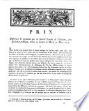 Prix ​​distribués et annoncés par la Société Royale de Médecine, dans sa séance publique, tenue au Louvre le Mardi 11 mars 1783