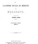Bulletin de l’Académie royale de médecine de Belgique