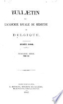 Bulletin de l’Académie royale de médecine de Belgique