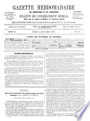 Gazette Hebdomadaire de Médecine et de Chirurgie