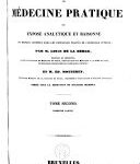 Compendium de médecine pratique ou Exposé analytique et raisonné des travaux contenus dans les principaux traités de pathologie interne