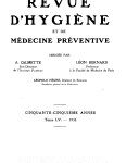 Revue d’hygiène et de médecine préventive