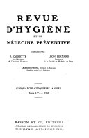 Revue d’hygiène et de médecine préventive