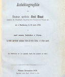 Autobiographie du Docteur médecin Ami Boué membre de l’Académie des Sciences de Vienne etc, né à Hambourg le 16 mars 1794 et mort comme Autrichien à Vienne, le seul survivant quoique l’ainé de trois frères et d’une soeur