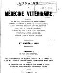 Annales de médecine vétérinaire