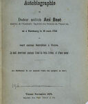 Autobiographie du Docteur médecin Ami Boué