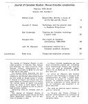 Revue d’études canadiennes,