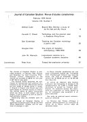 Revue d’études canadiennes,