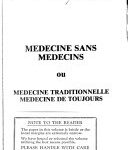 Médecine sans médecins, ou, Médecine traditionnelle, médecine de toujours