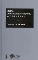IBSS : Sciences Politiques : 2009 Vol. 58, Bibliographie internationale des sciences sociales