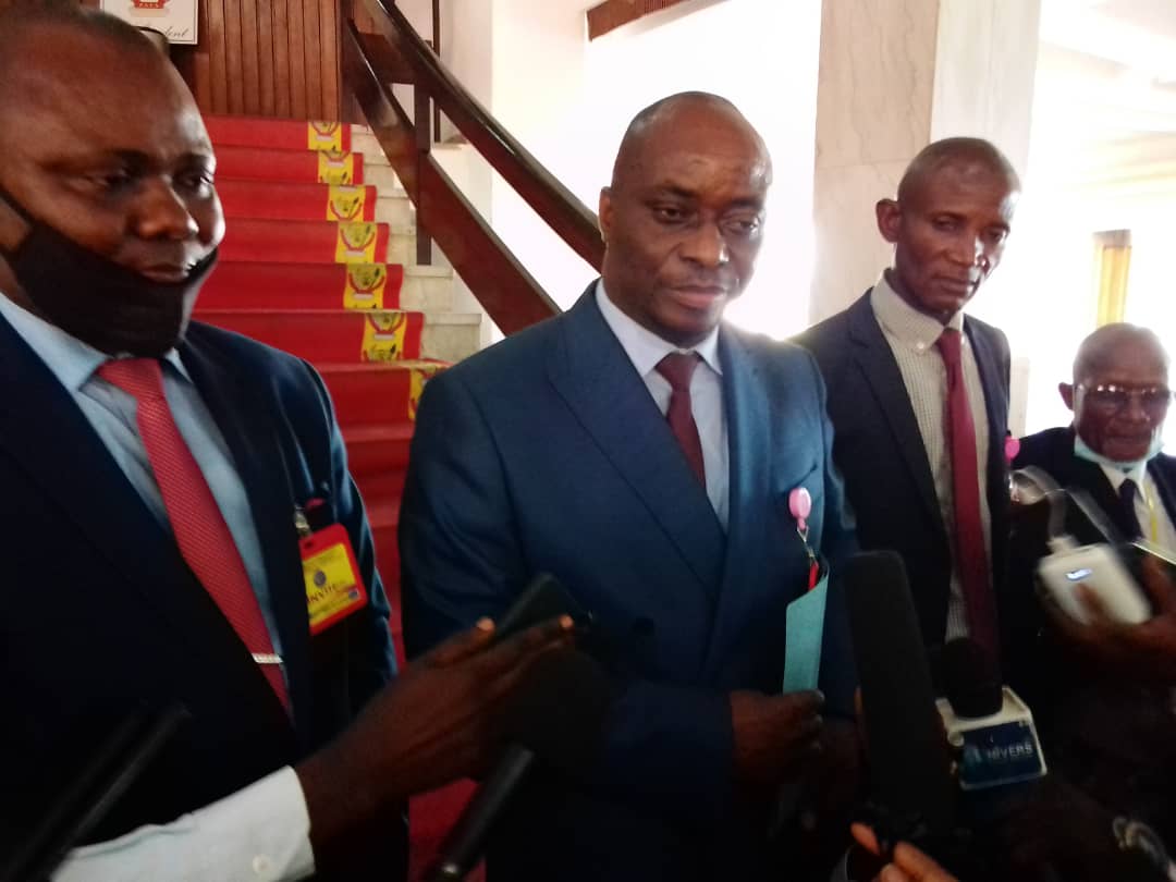(Photo d'illustration)<br />
Georges Kapiamba, président de l'Association congolaise pour l'accès à la justice (ACAJ), à la sortie des Consultations nationales initiées par le Président de la République, Félix Tshisekedi, mardi 3 novembre 2020. Radio Okapi/Ph. Jeff Ngoyi. <br />