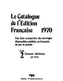 Le Catalogue de l’édition française
