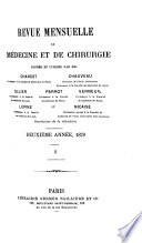 Revue mensuelle de medecine et de chirurgie