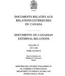 Documents sur les relations extérieures du Canada