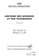 Bulletin signalétique, Histoire des sciences et des techniques.  522