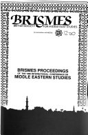 BRISMES Actes de la Conférence internationale de 1986 sur les études moyen-orientales