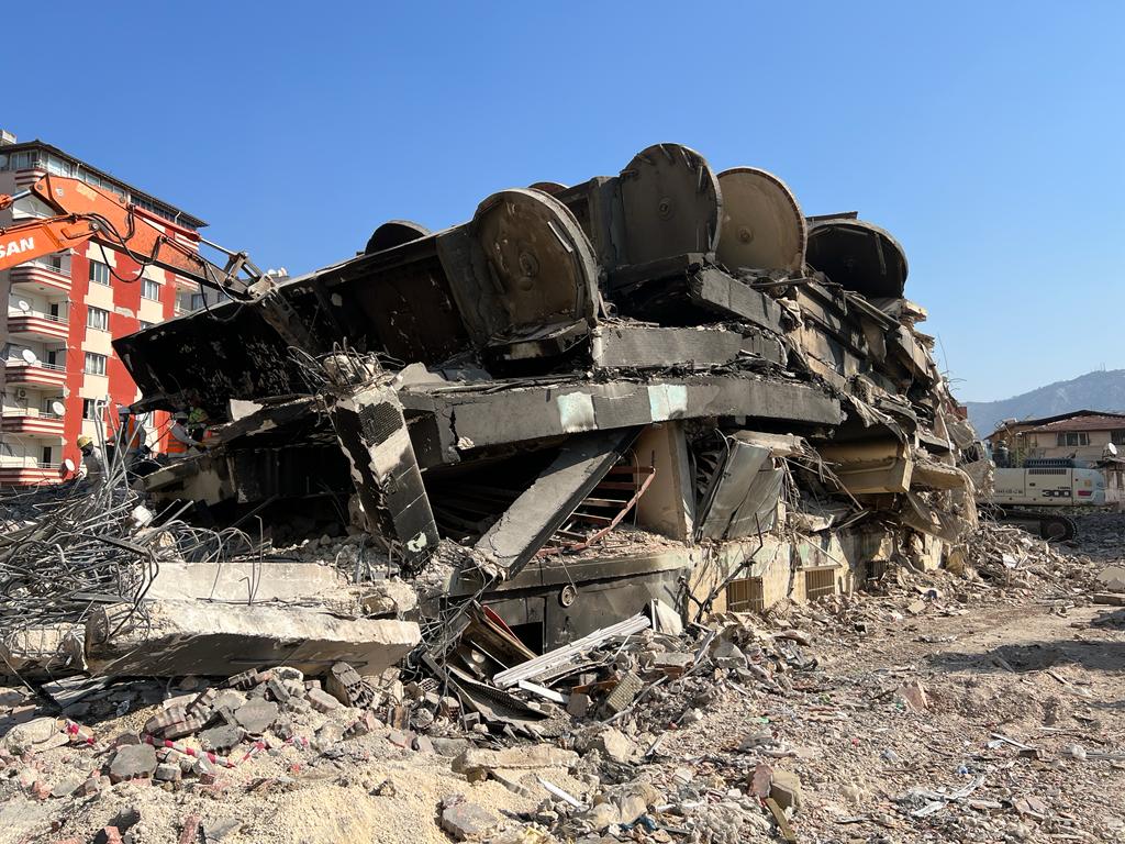 Destroyed building in Antakya 