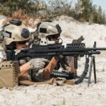 US Army Rangers machinegun crew