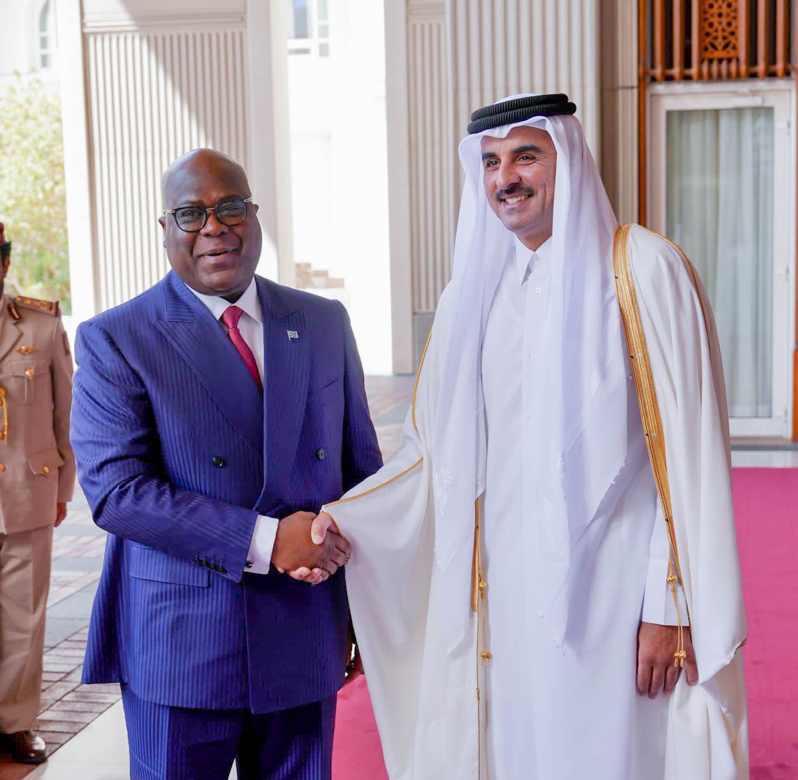 Félix Tshisekedi et Tamin Bin Hamad pour le renforcement des relations bilaterrales entre la RDC et le Qatar
