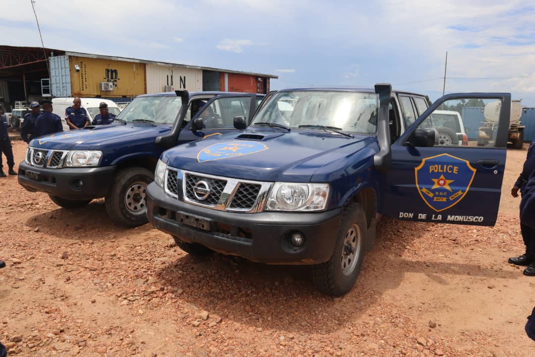 Désengagement de la MONUSCO : la PNC à Kamanyola reçoit une dotation de deux véhicules