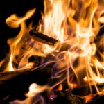 flames and sparks of fire