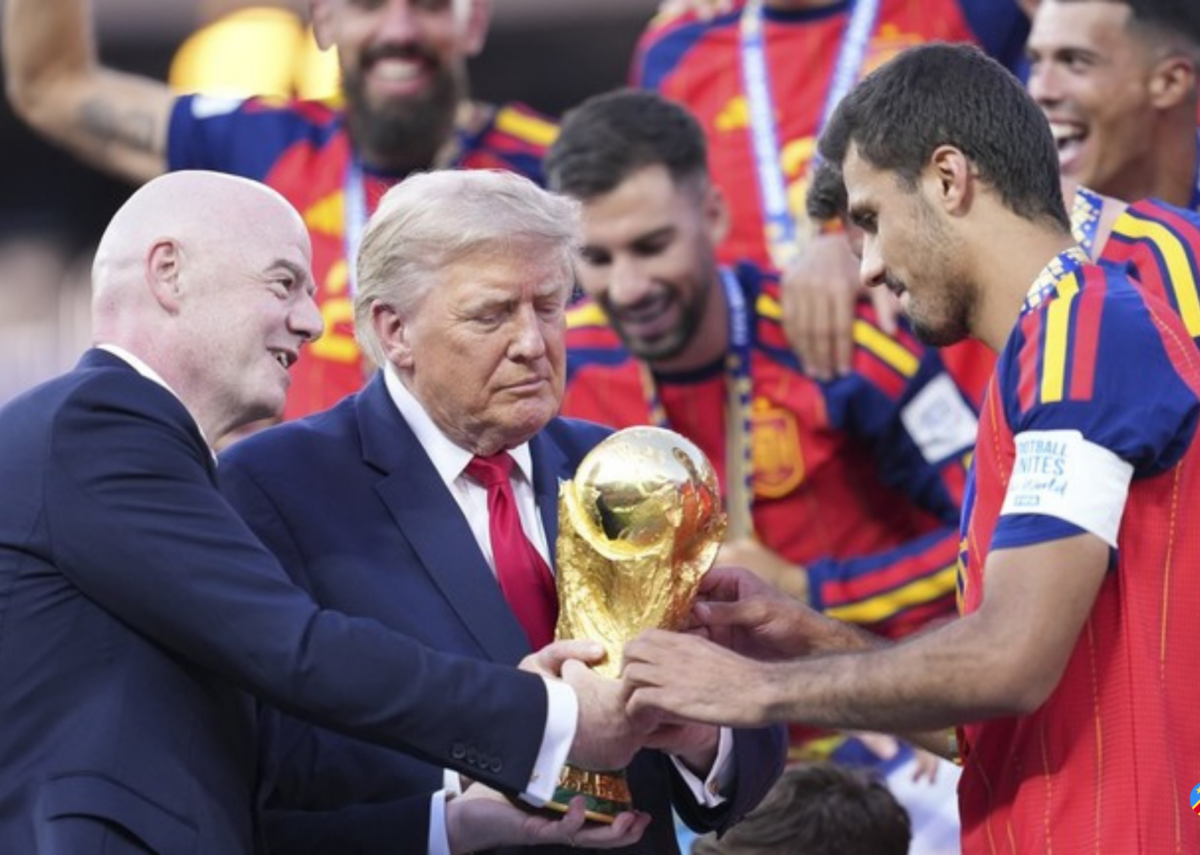 Trump personally presents World Cup trophy to Spain