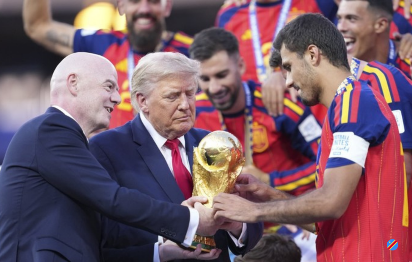 Trump personally presents World Cup trophy to Spain