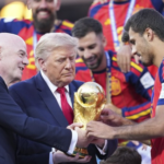 Trump personally presents World Cup trophy to Spain