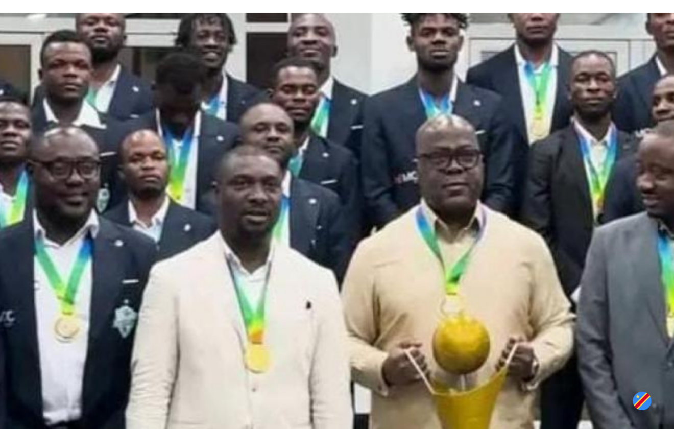 Félix Tshisekedi reçoit DC Virunga, champion de la Coupe du Congo