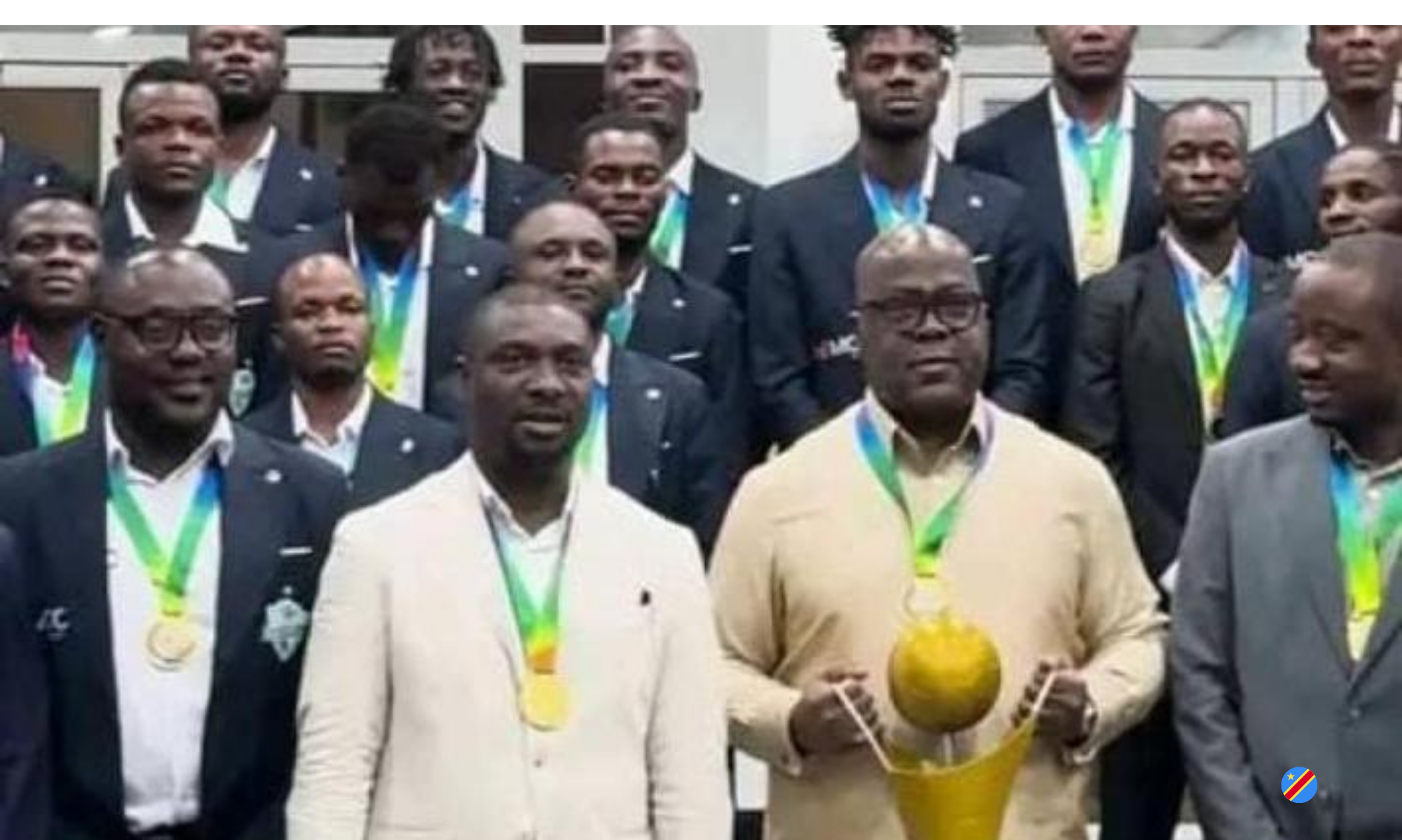 Félix Tshisekedi reçoit DC Virunga, champion de la Coupe du Congo