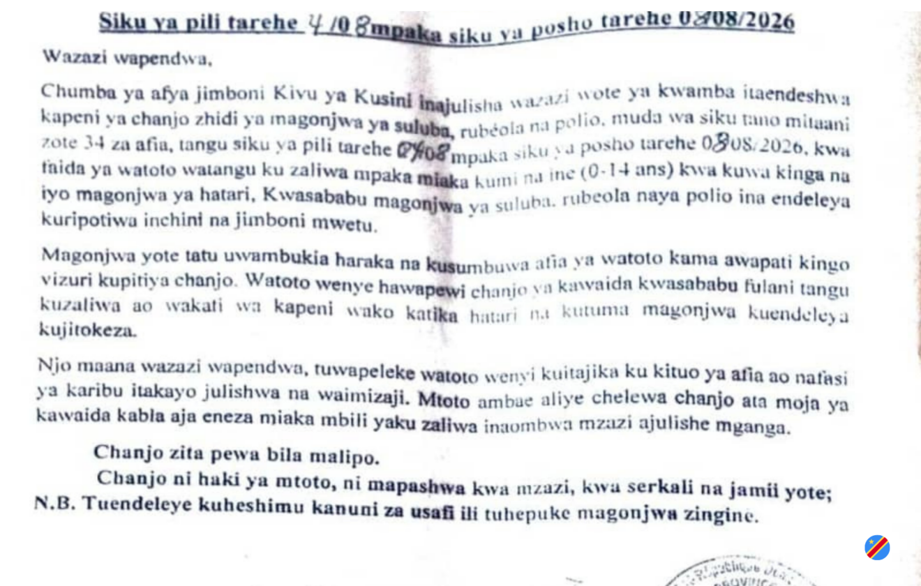 TANGAZO LA AFYA