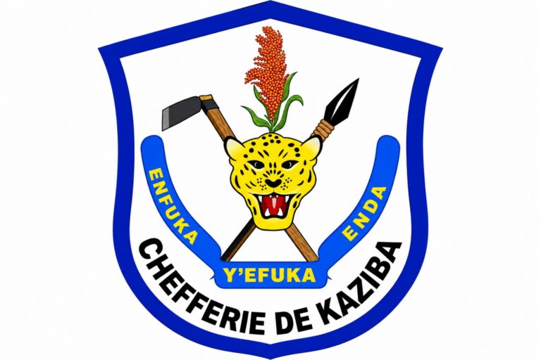 Blason de la chefferie de Kaziba, restauré pour améliorer sa lisibilité.